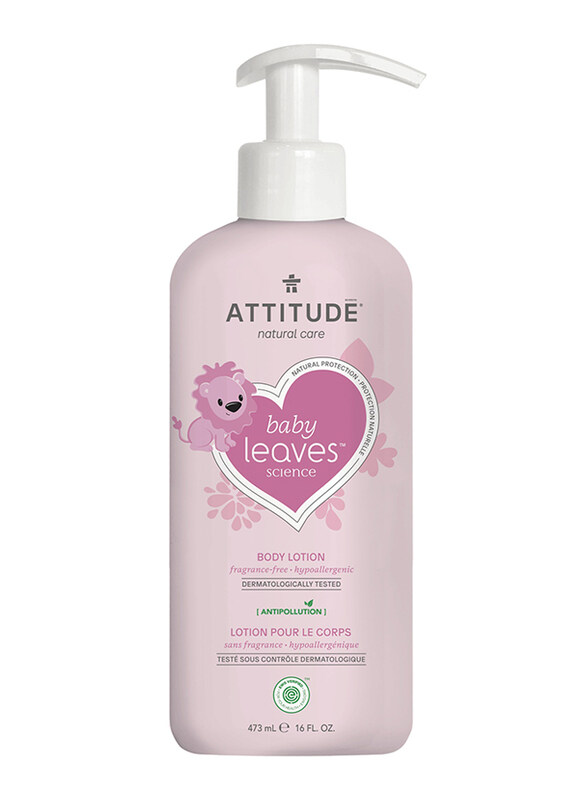 

Attitude 473ml Baby Leaves Fragrance Free Baby Body Lotion, Pink