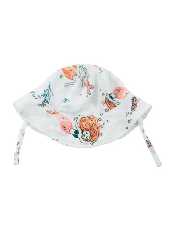 Bebe Au Lait Mermaid Bamboo Blend Sun Hat, SHBBME, White/Orange