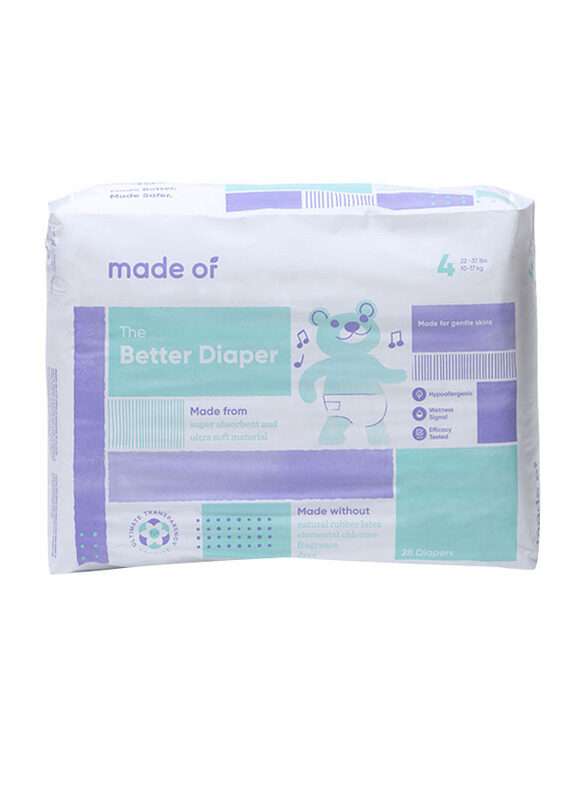 

Made Of The Better Baby Diapers, Size 4, 10-17 Kg, 28 Count