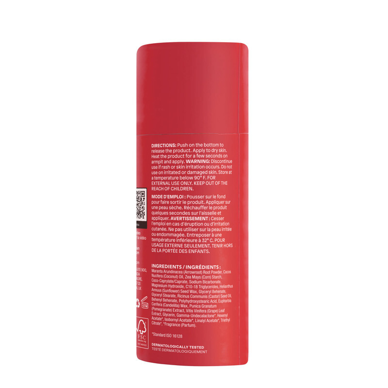 ATTITUDE Deodorant, Plastic-free, Plant- and Mineral-Based Ingredients, Vegan and Cruelty-free Personal Care Products, Red Vine Leaves, 90ml, 3 Ounce (Packaging May Vary)