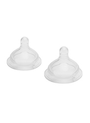 Brother Max Silicone Teat, 3-6 Months, Medium, 2 Piece, Clear