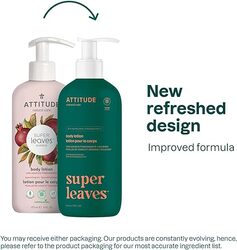 ATTITUDE Body Lotion, EWG Verified, Plant and Mineral-Based Ingredients, Vegan and Cruelty-free Beauty Products, Red Vine Leaves, 473 ml (16 Fl Oz)