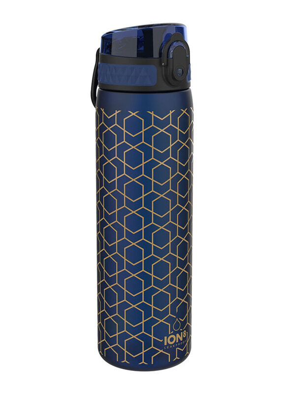 

Ion8 Leak Proof Slim Geometric Water Bottle, 500ml, Dark Blue