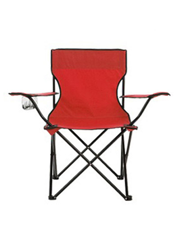 واي آند دي كرسي تخييم قابل للطي، 80 × 50 × 50 سم، أحمر