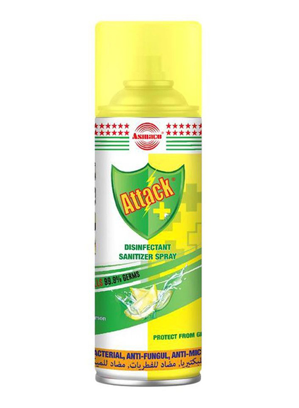 Asmaco Fresh Lemon Attack Disinfectant Sanitizer Spray, 400ml