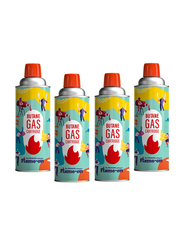 Flame-On 4-Piece Premium Butane Gas, Multicolour
