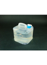 إل بي علبة مياه بلاستيكية قابلة للطي 10 لتر ، شفاف / أبيض