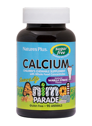 Natures Plus Animal Parade Sugar Free Calcium Children's Chewable Supplement, Vanilla Sundae Flavor, 90 Tablets