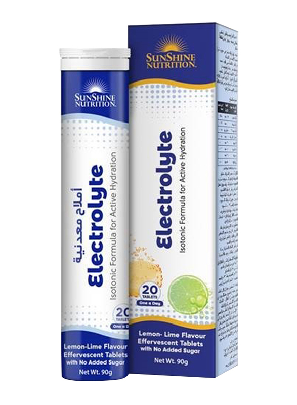 Sunshine Nutrition Isotonic Electrolyte Effervescent Supplement, 20 Tablets