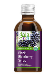 Gaia Herbs GaiaKids Black Elderberry Syrup Herbal Supplement, 89ml