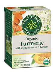 Traditional Medicinals Organic Turmeric with Meadowsweet And Ginger Herbal Tea, 16 Tea Bags