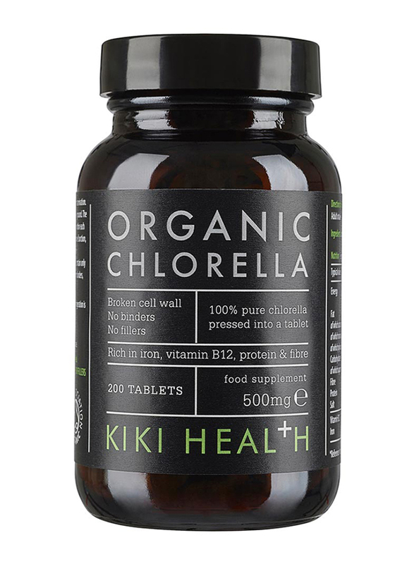 Kiki Health Organic Chlorella Food Supplement, 200 Tablets