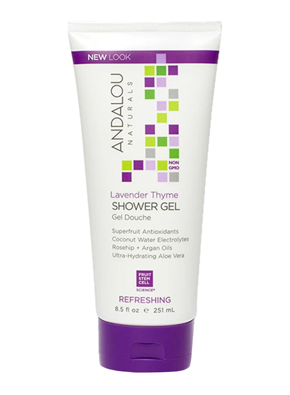 Andalou Naturals Refreshing Lavender Thyme Shower Gel, 251ml