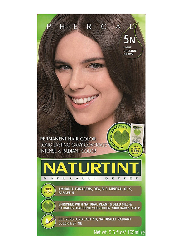 Naturtint Phergal Permanent Hair Color, 165ml, 5N Light Chestnut Brown