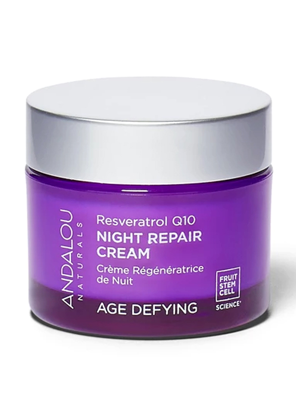 Andalou Naturals Age Defying Resveratrol Q10 Night Repair Cream, 50ml