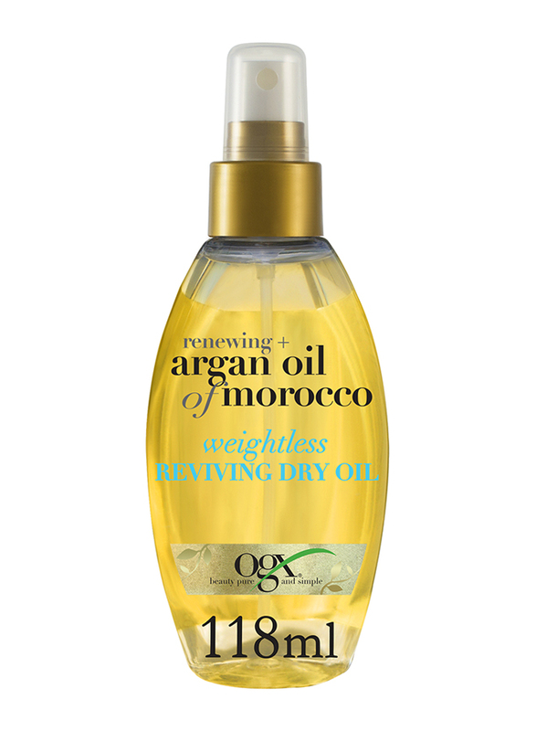 Ogx Renewing+ Argan of Morocco Weightless Reviving Dry Hair Oil Spray for Dry Hair, 118ml