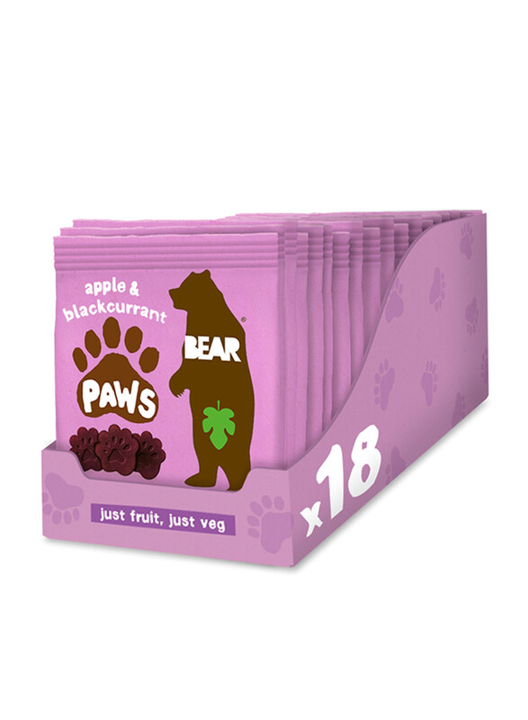 

Bear Apple & Blackcurrant Paws for Baby & Kids Snack, 18 Pieces x 20g