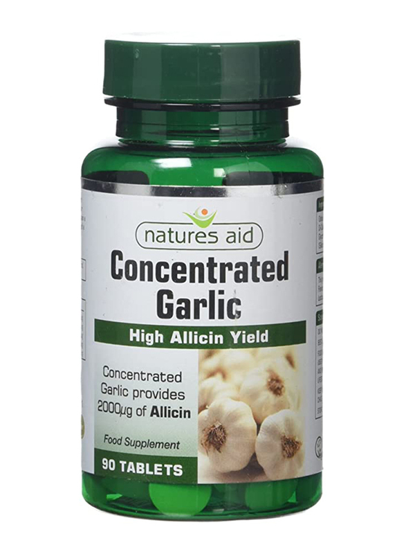 Natures Aid Concentrated Garlic Allicin Food Supplement, 2000ug, 90 Tablets
