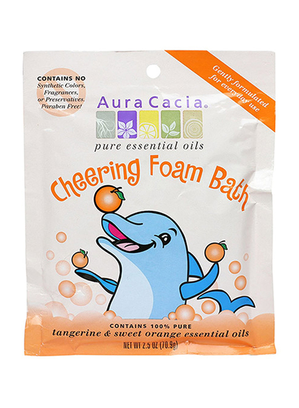 Aura Cacia Cheering Tangerine & Sweet Orange Kids Foam Bath, 70gm