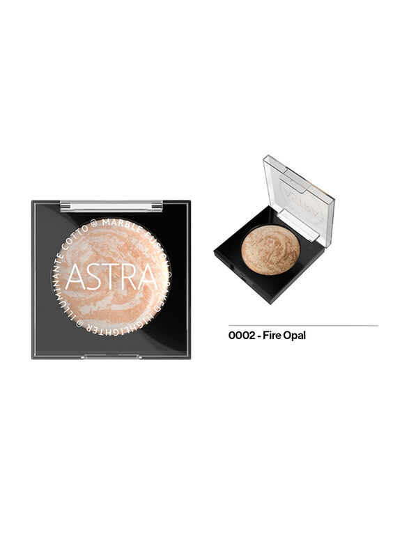 

Astra Marble Fusion Baked Highlighter, 8g, 02 Fire Opal, Brown