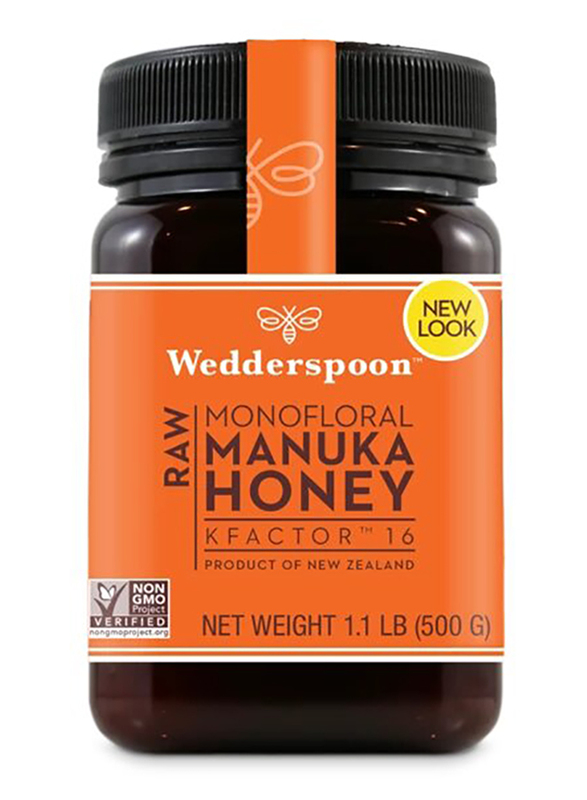 Wedderspoon Raw Kfactor 16 Monofloral Manuka Honey, 500g