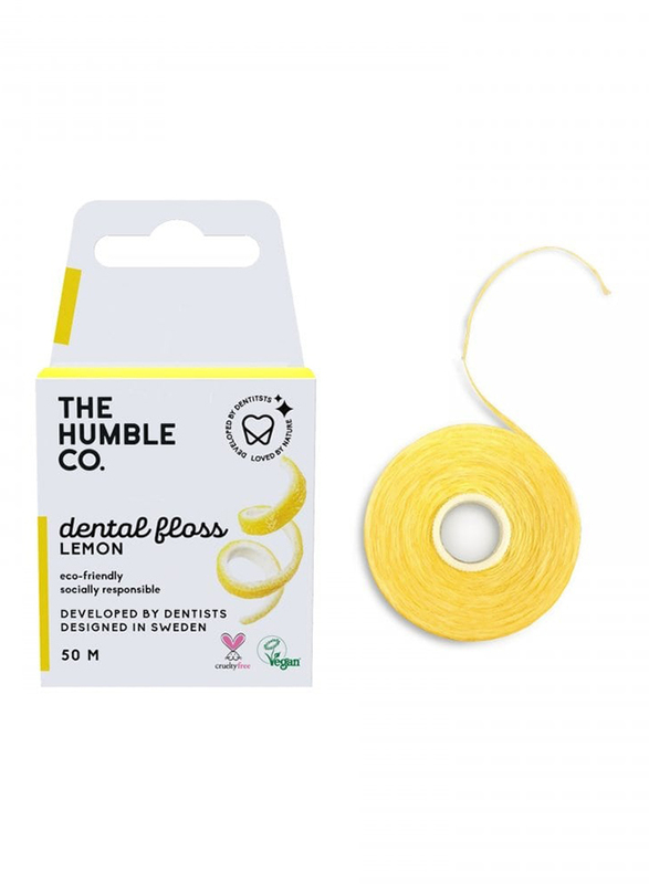 The Humble Co Lemon Dental Floss, 50 Meter