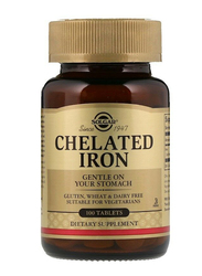 Solgar Chelated Iron Dietary Supplement, 100 Tablets