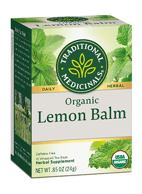 Traditional Medicinals Organic Lemon Balm Herbal Tea, 16 Tea Bags