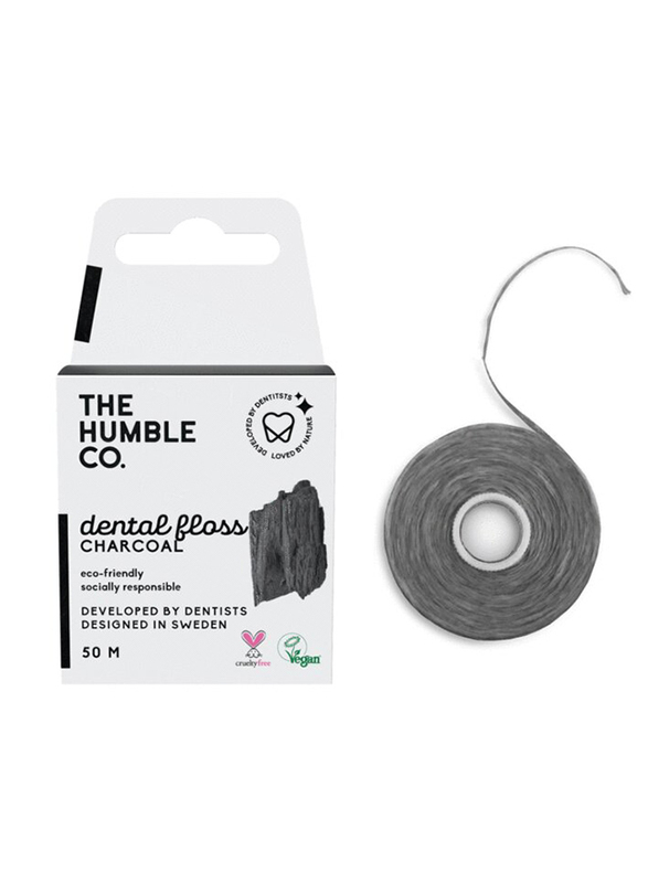 The Humble Co Charcoal Dental Floss, 50 Meter