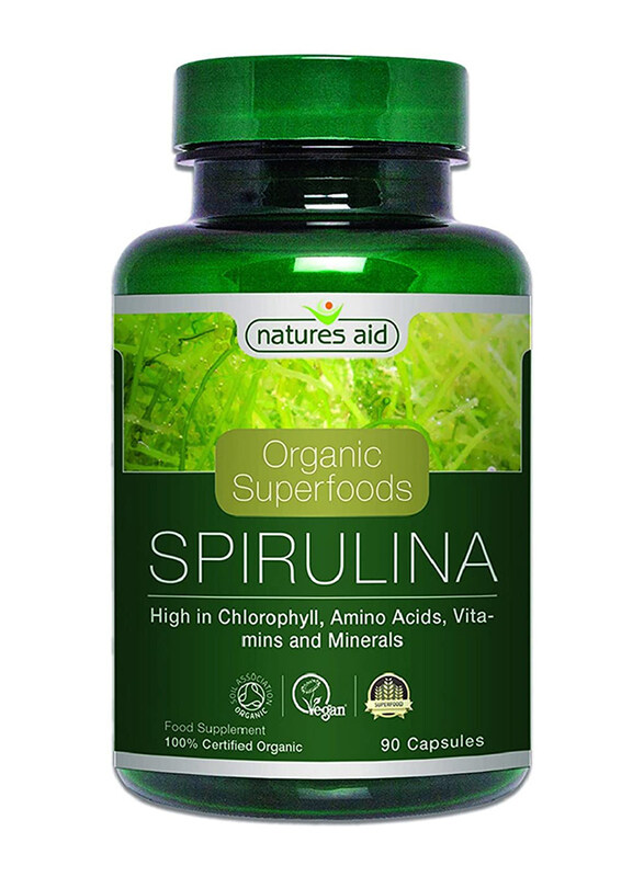 

Natures Aid Organic Spriulina Food Supplement, 500mg, 90 Capsules