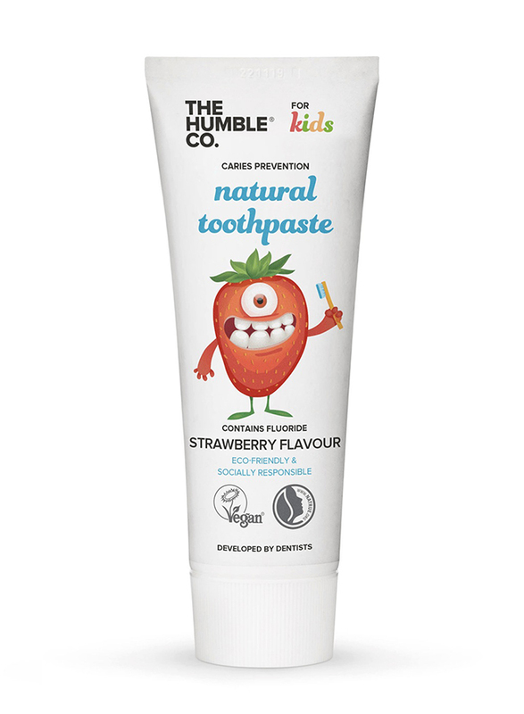 The Humble Co 75ml Natural Strawberry Toothpaste with Fluoride for Kids