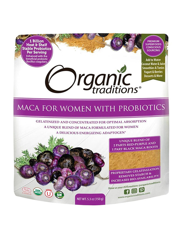 

Organic Traditions Maca Women's Probiotics Powder, 150gm