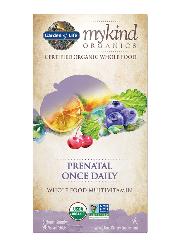 

Garden of Life Mykind Organics Prenatal Once Daily Whole Food Multivitamin Dietary Supplement, 90 Vegan Tablets