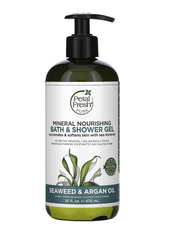 Petal Fresh Pure Mineral Nourishing Seaweed & Argan Oil Bath & Shower Gel, 475ml