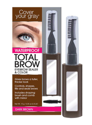 Cover Your Gray Total Brow Eyebrow Sealer & Color, 10gm, Dark Brown