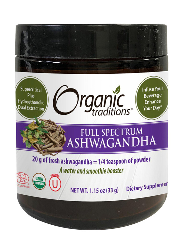 

Organic Traditions Full Spectrum Ashwagandha Dietary Supplement, 33g