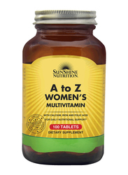 Sunshine Nutrition A To Z Women's Multivitamin Dietary Supplement, 100 Tablets