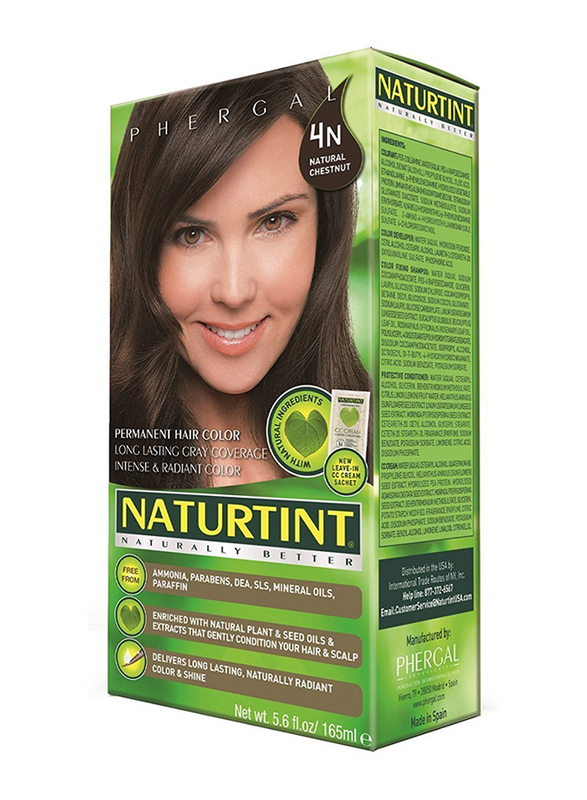 Naturtint Phergal Permanent Hair Color, 165ml, 4N Natural Chestnut