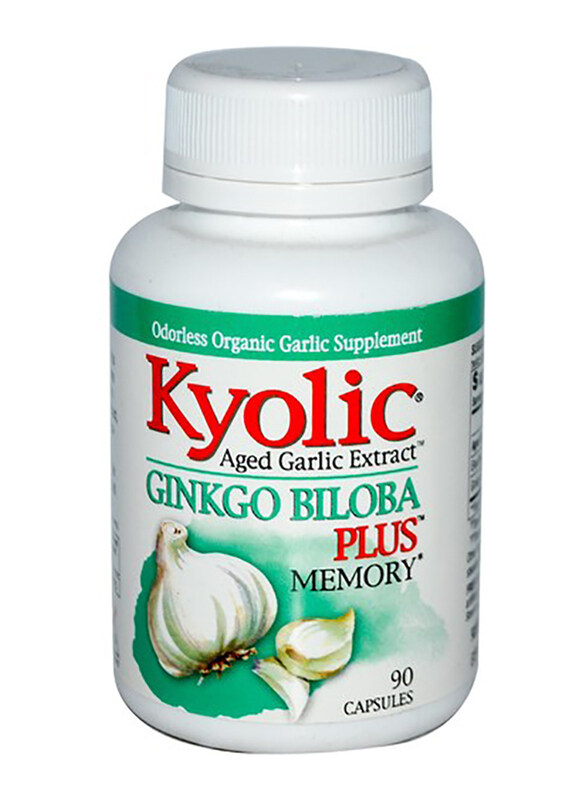 

Kyolic Aged Garlic Extract Ginkgo Biloba Plus Memory Supplement, 200mg, 90 Capsules