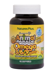 Natures Plus Animal Parade Omega 3/6/9 Junior Dietary Supplement, 90 Softgels