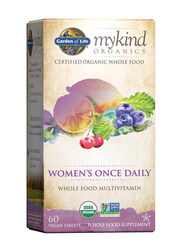Garden of Life Mykind Organics Women's Once Daily Whole Multivitamin Food Dietary Supplement, 60 Vegan Tablets