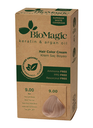 Biomagic Keratin & Argan Oil Hair Color Cream, 9/00 Very Light Blonde