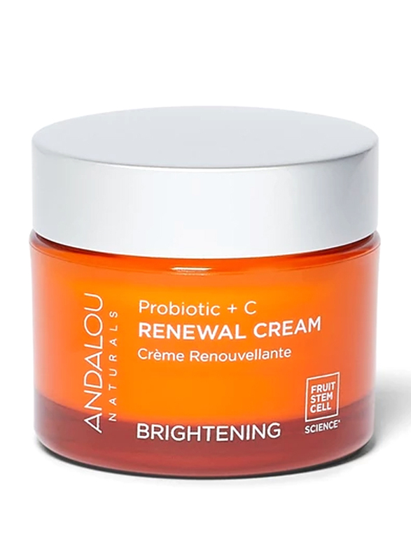 Andalou Naturals Brightening Probiotic + C Renewal Cream, 50ml