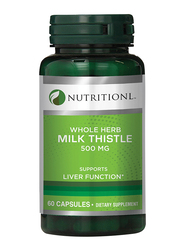 Nutritionl Whole Herb Milk Thistle Dietary Supplement, 500mg, 60 Capsules