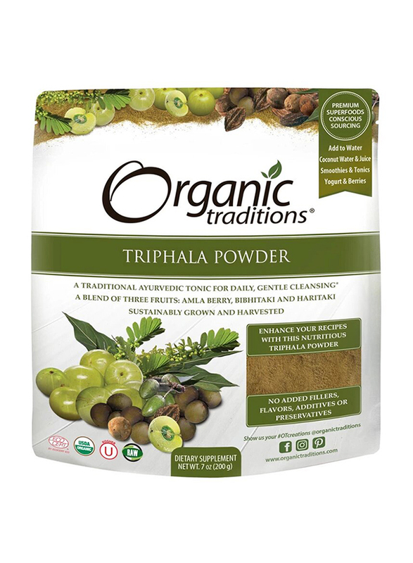 Organic Traditions Triphala Powder, 200gm