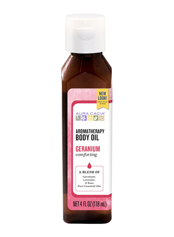 

Aura Cacia Geranium Aromatherapy Body Oil, 118ml