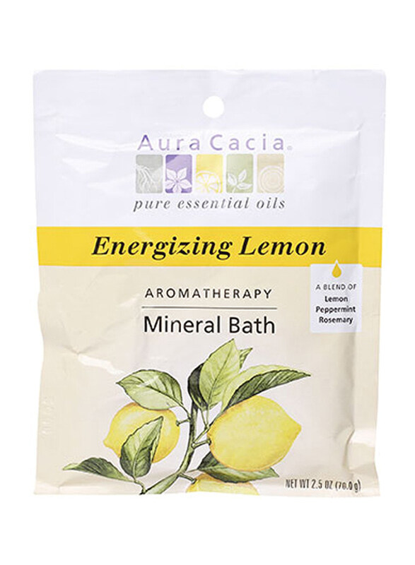 

Aura Cacia Aromatherapy Energizing Lemon Mineral Bath, 70gm