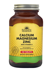 Sunshine Nutrition Calcium Magnesium Zinc with Vitamin D3 Dietary Supplement, 100 Tablets