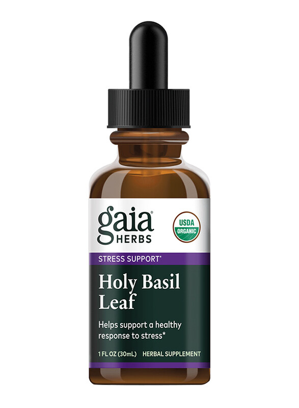 

Gaia Herbs Certified Organic Holy Basil Leaf Herbal Supplement, 30ml