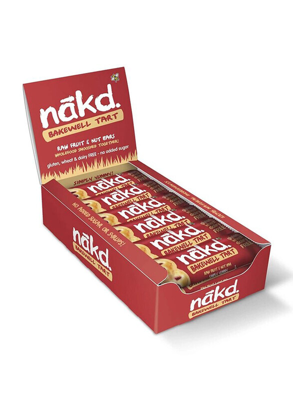 

Nakd Bakewell Tart Natural Raw Fruit, Oat & Nut Bars, 18 Bars x 35g